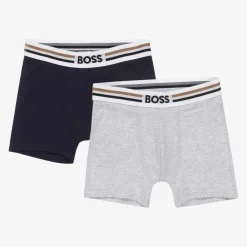 BOSS Underwear*Boys Blue & Grey Boxer Shorts (2 Pack)