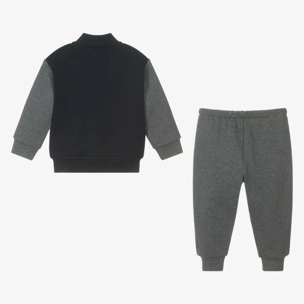 Il Gufo Tracksuits*Boys Blue & Grey Cotton Tracksuit