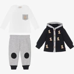 Caramelo Kids Tracksuits|Tracksuits*Boys Blue & Grey Tracksuit Set