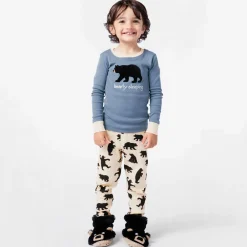Little Blue House by Hatley Nightwear*Boys Blue & Ivory Cotton Bear Pyjamas