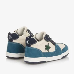Falcotto by Naturino Trainers|Trainers*Boys Blue & Ivory Leather Trainers