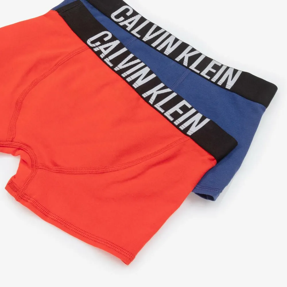 Calvin Klein Underwear*Boys Blue & Red Cotton Boxers (2 Pack)