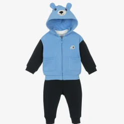 Mayoral Tracksuits|Tracksuits*Boys Blue & White Cotton Bear Tracksuit