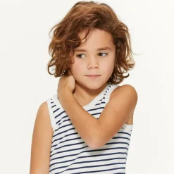 Petit Bateau Underwear*Boys Blue & White Cotton Vests (2 Pack)