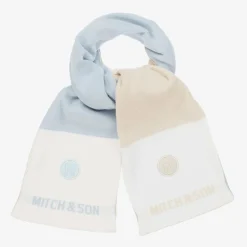 Mitch amp; Son Scarves*Boys Blue & Beige Reversible Scarf (118cm)