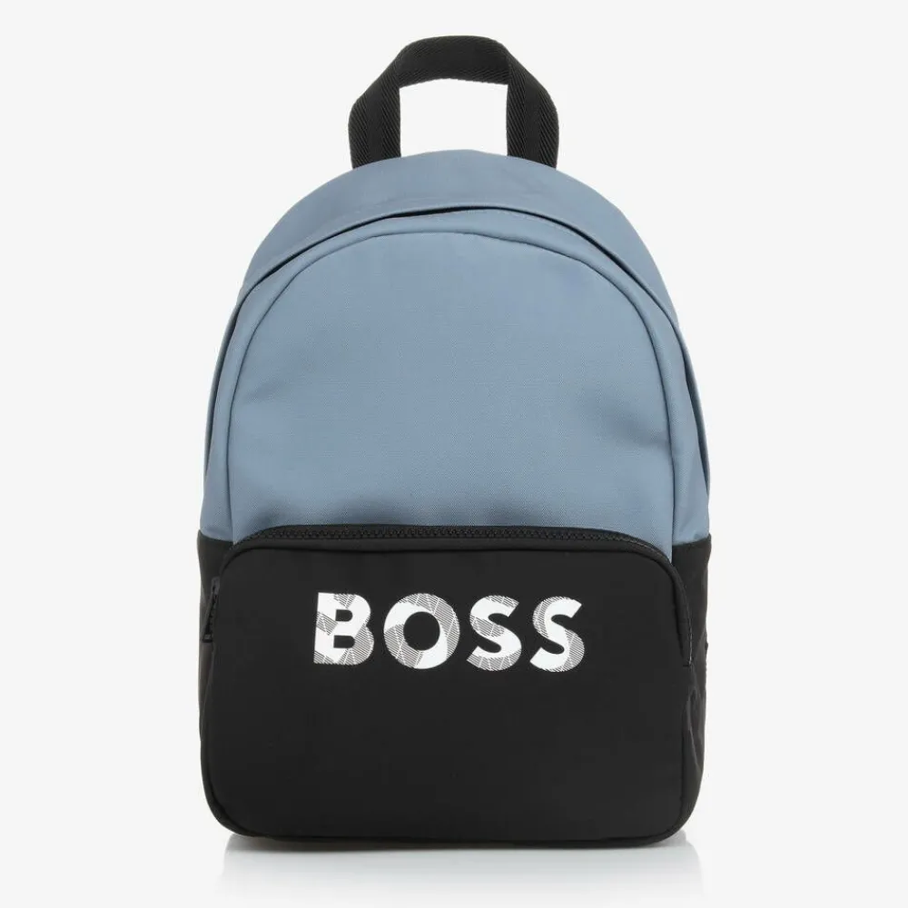 BOSS Bags*Boys Blue & Black Canvas Backpack (33cm)
