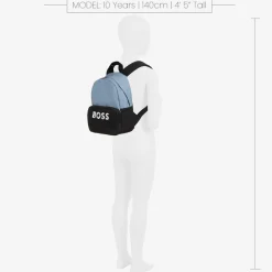 BOSS Bags*Boys Blue & Black Canvas Backpack (33cm)