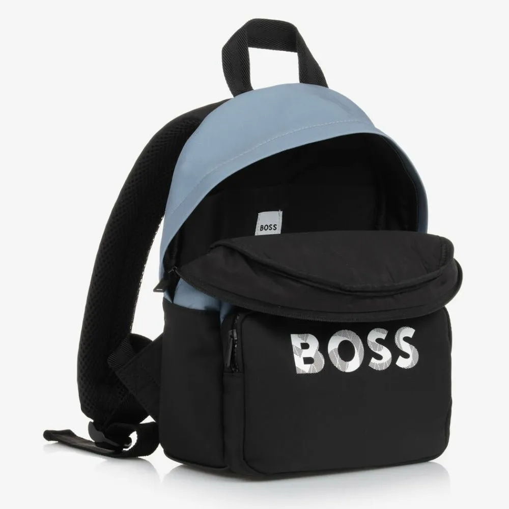 BOSS Bags*Boys Blue & Black Canvas Backpack (33cm)