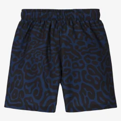HUGO Swimwear*Boys Blue Animal Print Swim Shorts