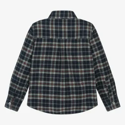 Dr. Kid Tops*Boys Blue Check Cotton Shirt