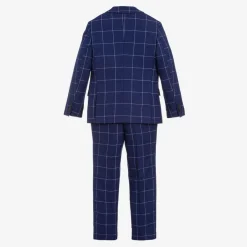 Romano Suits*Boys Blue Check Suit