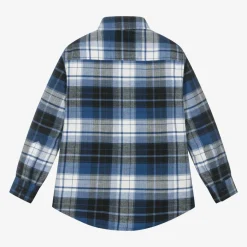 Il Gufo Tops*Boys Blue Checked Cotton Shirt