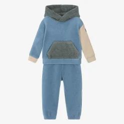 Il Gufo Tracksuits|Tracksuits*Boys Blue Colourblock Fleece Tracksuit