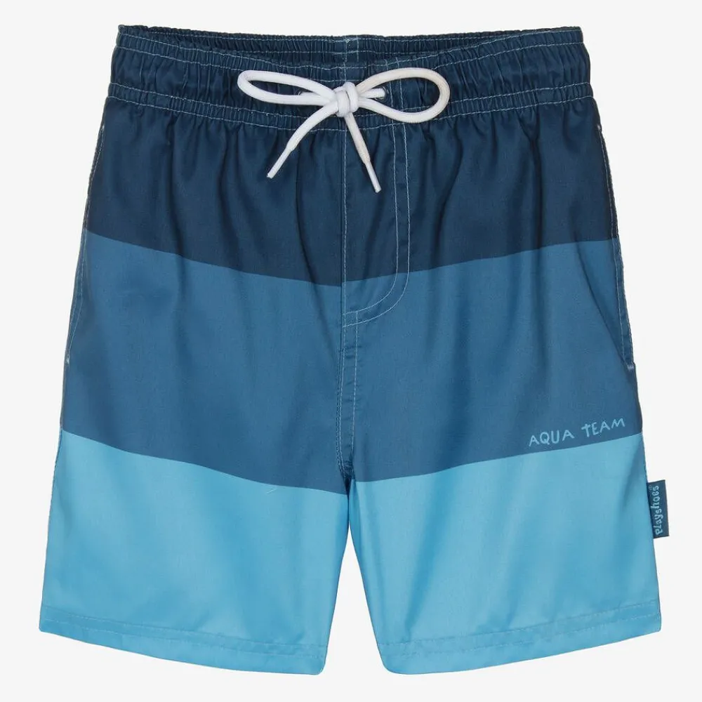 Playshoes Swimwear*Boys Blue Colourblock Swim Shorts (UPF40+)
