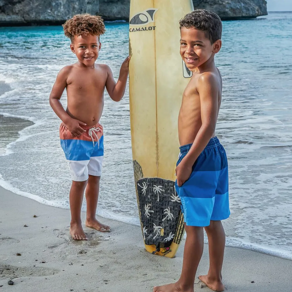 Playshoes Swimwear*Boys Blue Colourblock Swim Shorts (UPF40+)