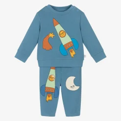 Stella McCartney Kids Tracksuits*Boys Blue Cosmic Print Organic Cotton Tracksuit