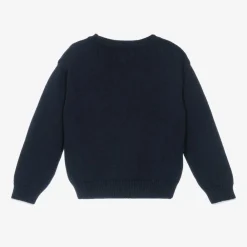 Off-White Tops*Boys Blue Cotton & Wool Sweater