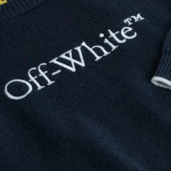 Off-White Tops*Boys Blue Cotton & Wool Sweater