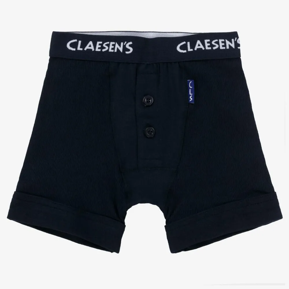 Claesens Underwear*Boys Blue Cotton Boxer Shorts (2 Pack)