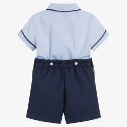 Ancar Outfit Sets*Boys Blue Cotton Buster Suit