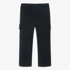 Il Gufo Trousers*Boys Blue Cotton Cargo Joggers