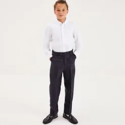 Childrensalon Occasions Trousers*Boys Blue Cotton Chino Trousers