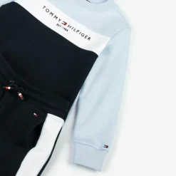 Tommy Hilfiger Tracksuits*Boys Blue Cotton Colourblock Tracksuit
