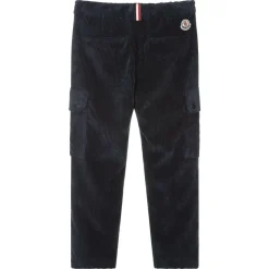 Moncler Enfant Trousers*Boys Blue Cotton Corduroy Trousers