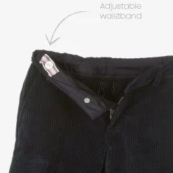 Moncler Enfant Trousers*Boys Blue Cotton Corduroy Trousers