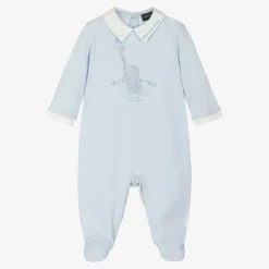 Monnalisa Gifts|Babysuits*Boys Blue Cotton Disney Babygrow