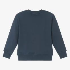 Emporio Armani Tops*Boys Blue Cotton Eagle Logo Sweatshirt