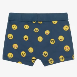 Molo Underwear*Boys Blue Cotton Emoji Boxers (2 Pack)