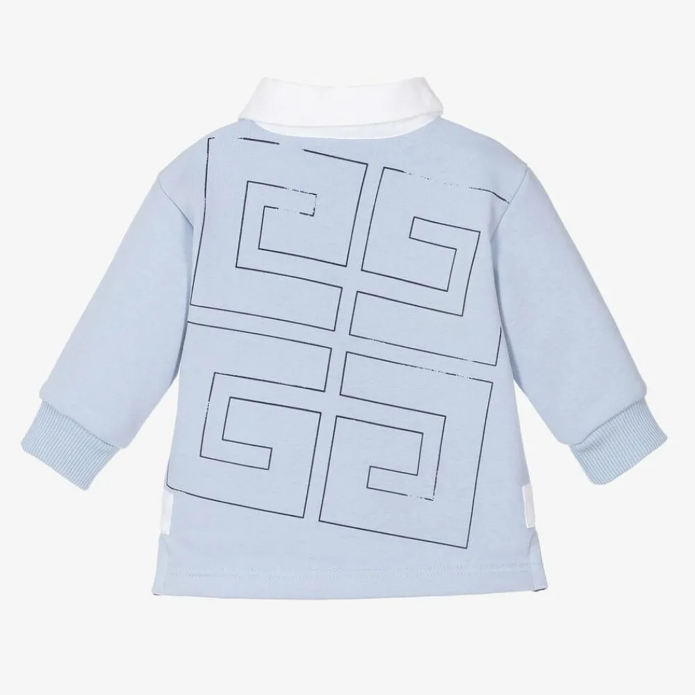 Givenchy Tops*Boys Blue Cotton 4G Rugby Shirt