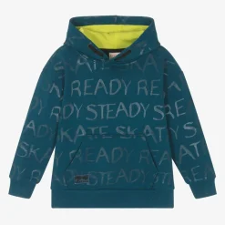 Boboli Tops*Boys Blue Cotton Hoodie