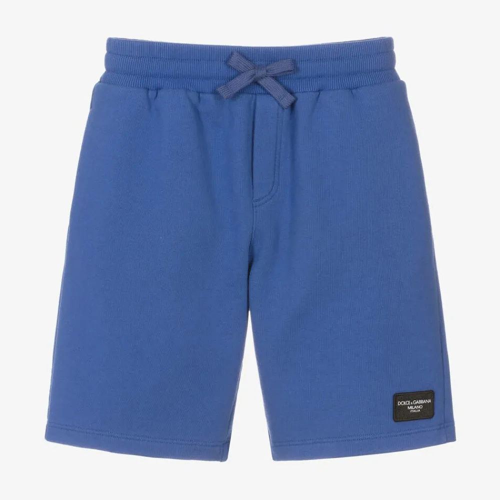 Dolce amp; Gabbana Shorts*Boys Blue Cotton Jersey Shorts