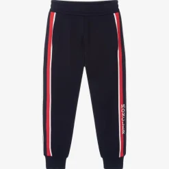 Moncler Enfant Trousers*Boys Blue Cotton Joggers