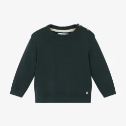 Mayoral Tops*Boys Blue Cotton Knit Sweater
