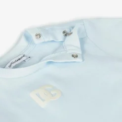 Dolce amp; Gabbana Tops*Boys Blue Cotton Leopard T-Shirt