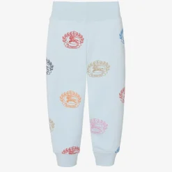 Burberry Trousers*Boys Blue Cotton Logo Joggers