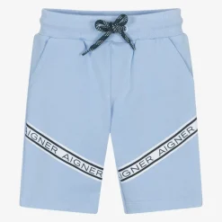 AIGNER Shorts|Shorts*Boys Blue Cotton Logo Tape Shorts