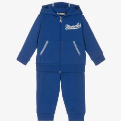 Moncler Enfant Tracksuits|Tracksuits*Boys Blue Cotton Logo Tracksuit