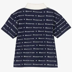 Gucci Tops*Boys Blue Cotton Polo Shirt