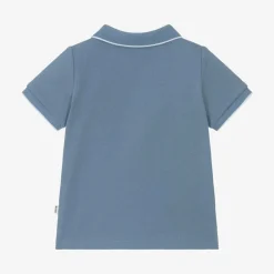 BOSS Tops*Boys Blue Cotton Polo Shirt