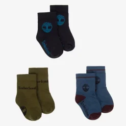 Timberland Socks|Socks*Boys Blue Cotton Socks (3 Pack)