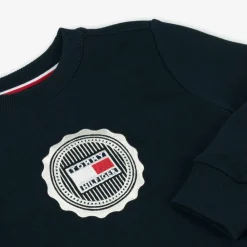 Tommy Hilfiger Tops*Boys Blue Cotton Stamp Logo Sweatshirt