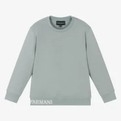 Emporio Armani Tops*Boys Blue Cotton Sweatshirt