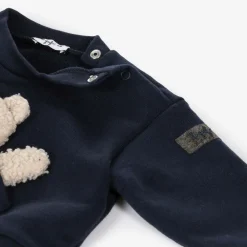 Il Gufo Tracksuits*Boys Blue Cotton Teddy Tracksuit
