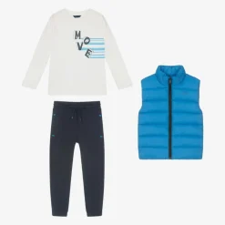 Mayoral Outfit Sets*Boys Blue Cotton Trouser Set