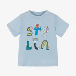 Stella McCartney Kids Tops*Boys Blue Cotton T-Shirt