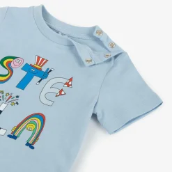 Stella McCartney Kids Tops*Boys Blue Cotton T-Shirt